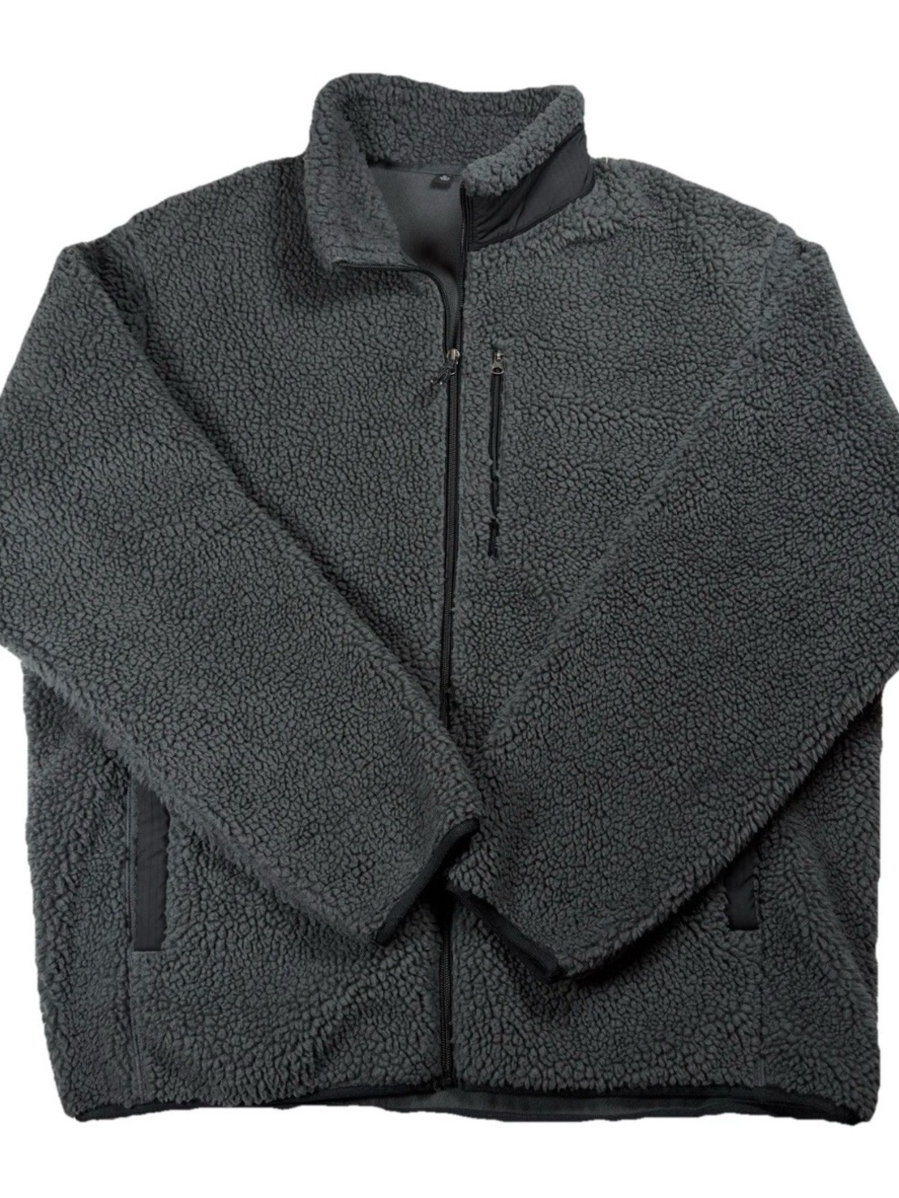 Uniqlo Windproof Fleece Jacket Gray Full Zip Pockets Men's XL Coat